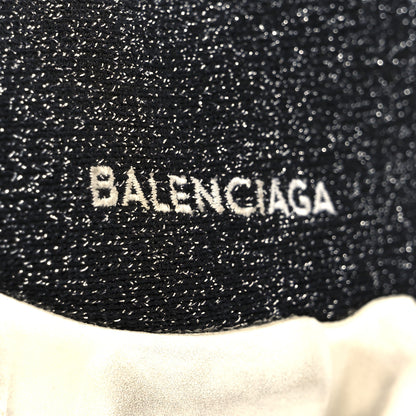 Balenciaga Knit Metal Womens Speed Sneakers 38 Black Silver 9 of 9