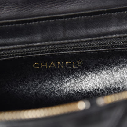Chanel Lambskin Chevron Quilted Shoulder Bag Black 6 of 12
