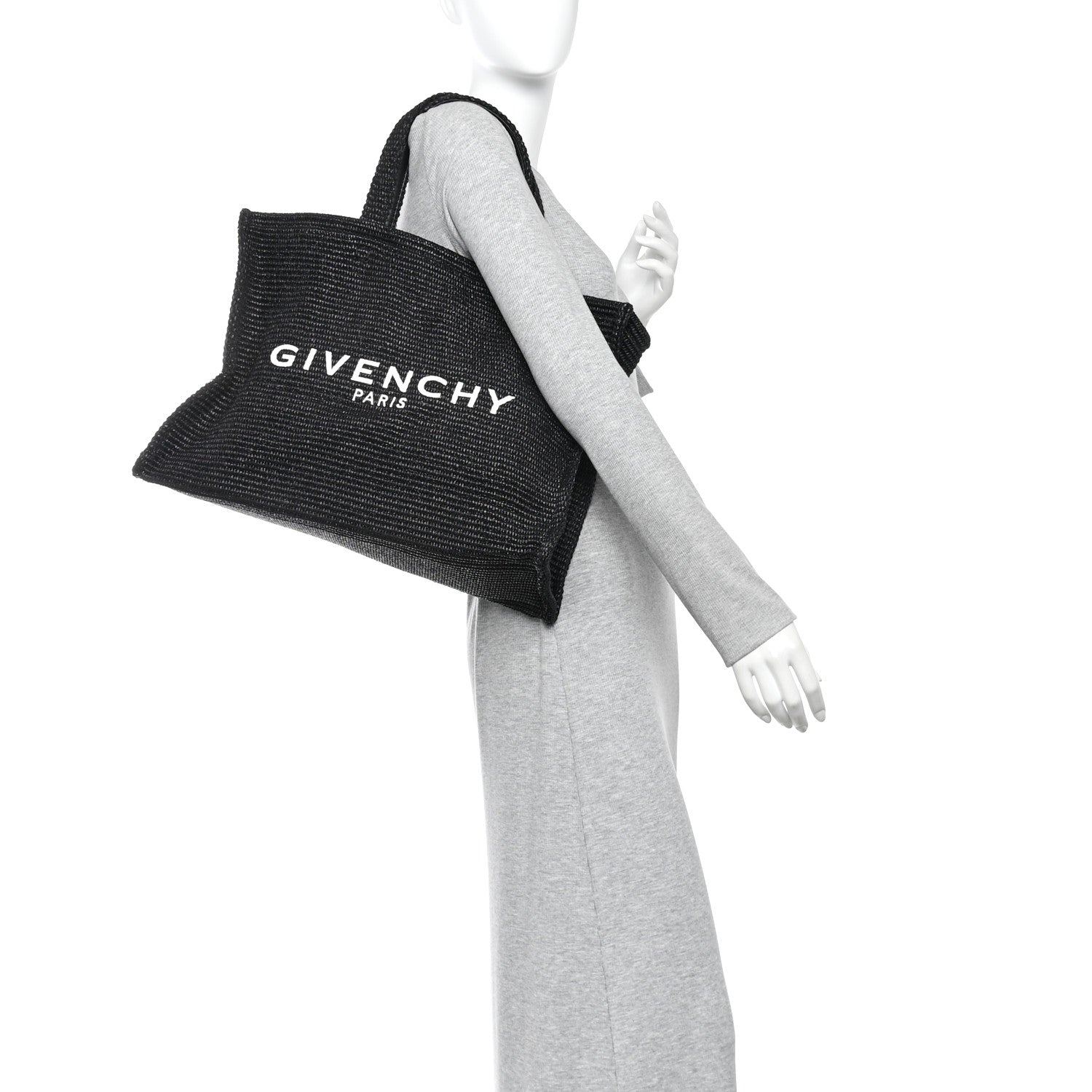 Givenchy Raffia Large G Shopping Tote Black 2 of 10