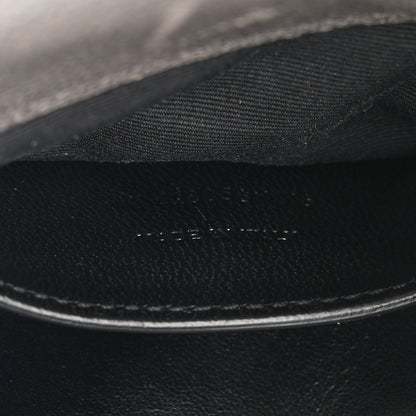 Saint Laurent Sheepskin Matelasse Chevron Monogram Medium College Bag Asphalt 8 of 22