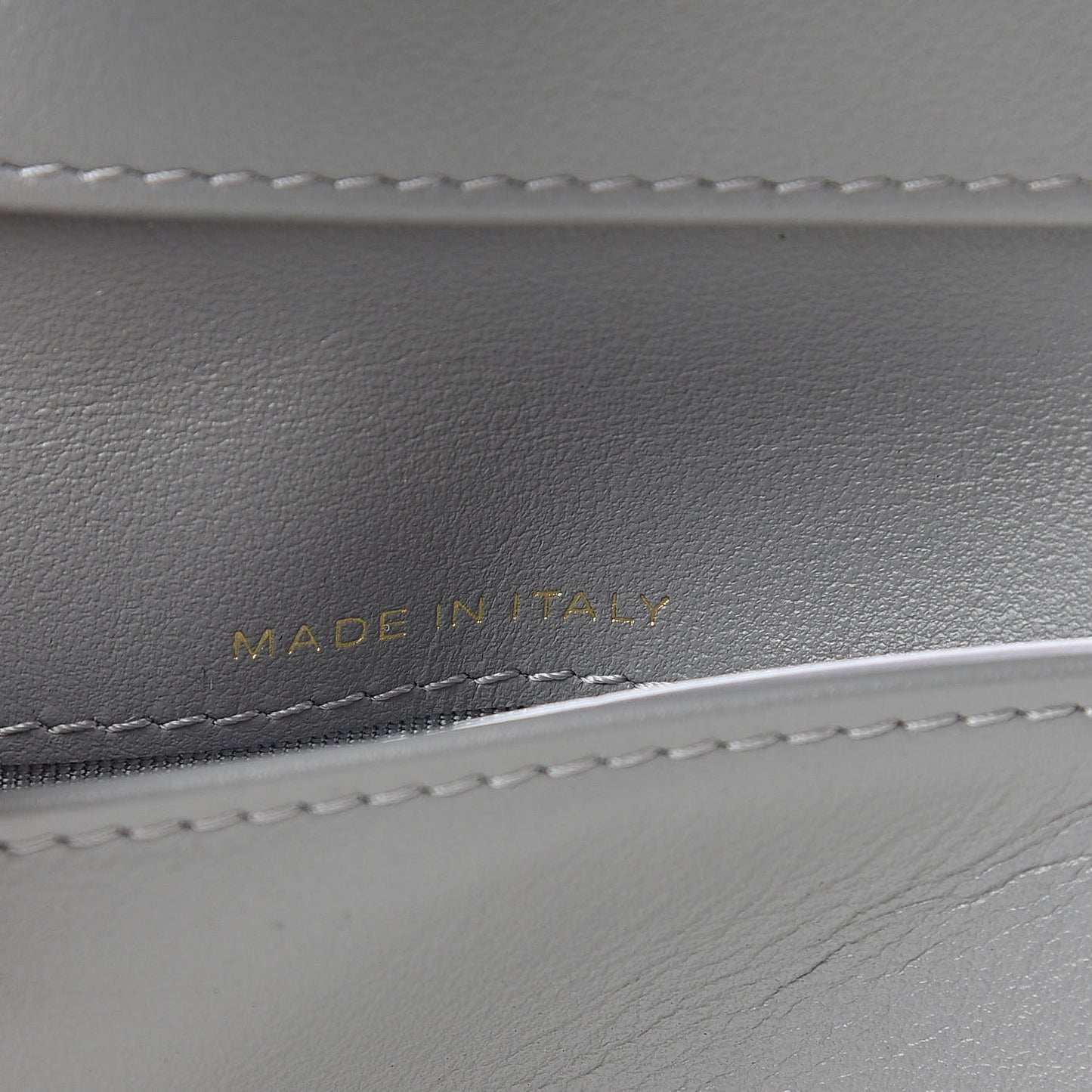 Caviar Quilted Compact Flap Wallet Grey