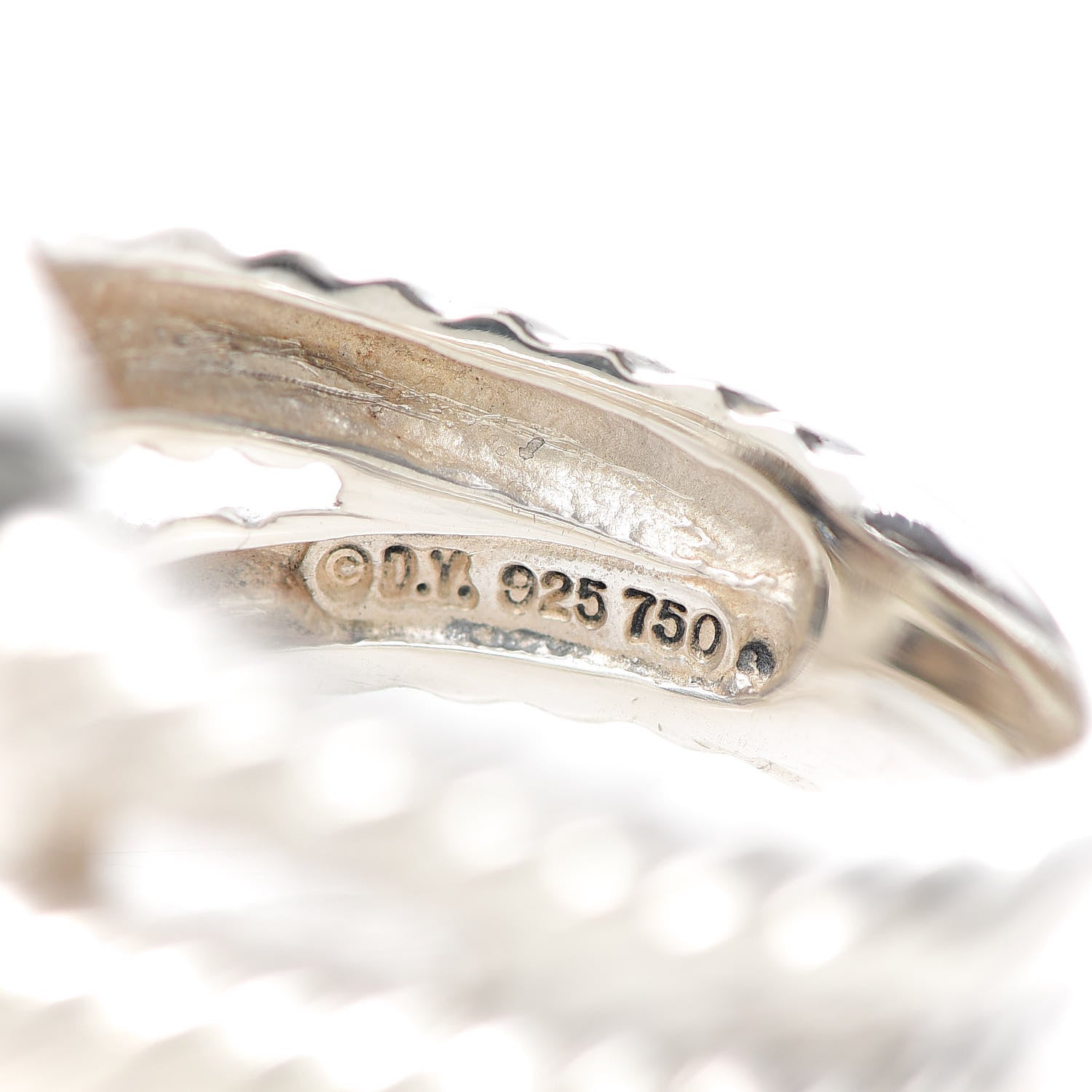 David Yurman Sterling Silver 18K Yellow Gold Diamond Smoky Quartz 11mm Albion Ring 54 7 5 of 5