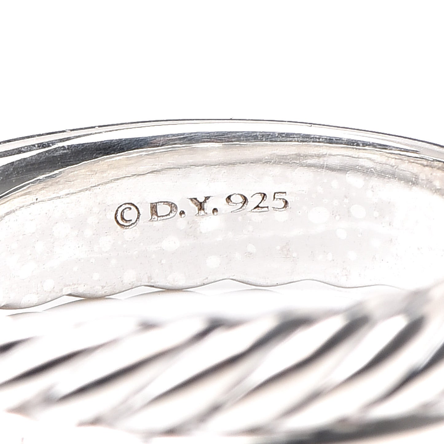 Sterling Silver Diamond 5mm Crossover Ring 54 7