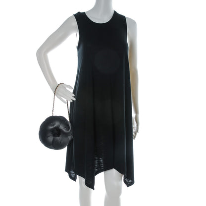 Chanel Lambskin Satin Camellia Evening Bag Black 2 of 7