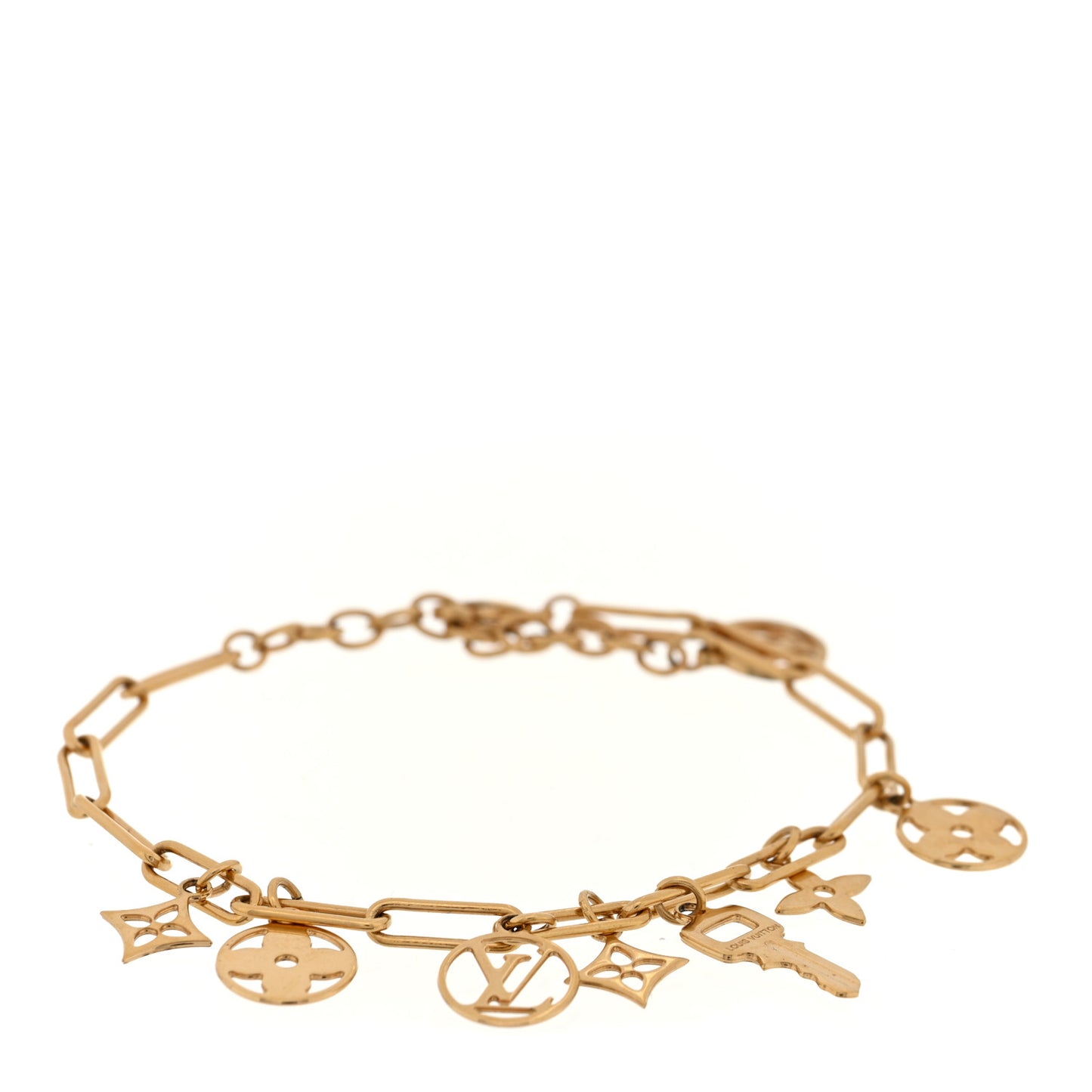 Sweet Monogram Charm Bracelet Gold