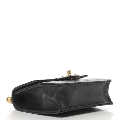 Chanel Goatskin Quilted Chic Pearls Flap Black 4 of 11