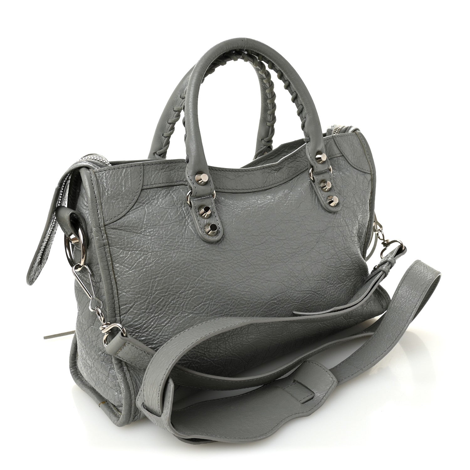 Balenciaga Agneau Classic Silver Hardware S City Gris Haussmannien 4 of 11