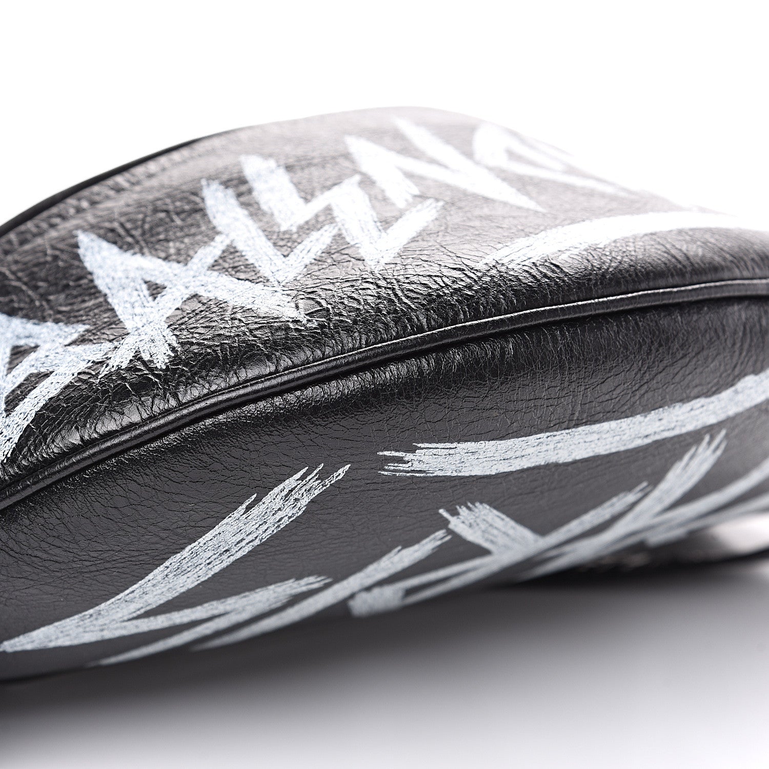 Balenciaga Agneau Arena Graffiti All Over XS Souvenir Belt Bag Black White 6 of 8