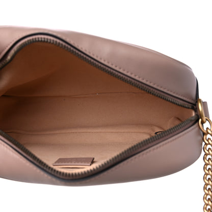 Gucci Calfskin Matelasse Small GG Marmont Chain Shoulder Bag Porcelain Rose 5 of 9