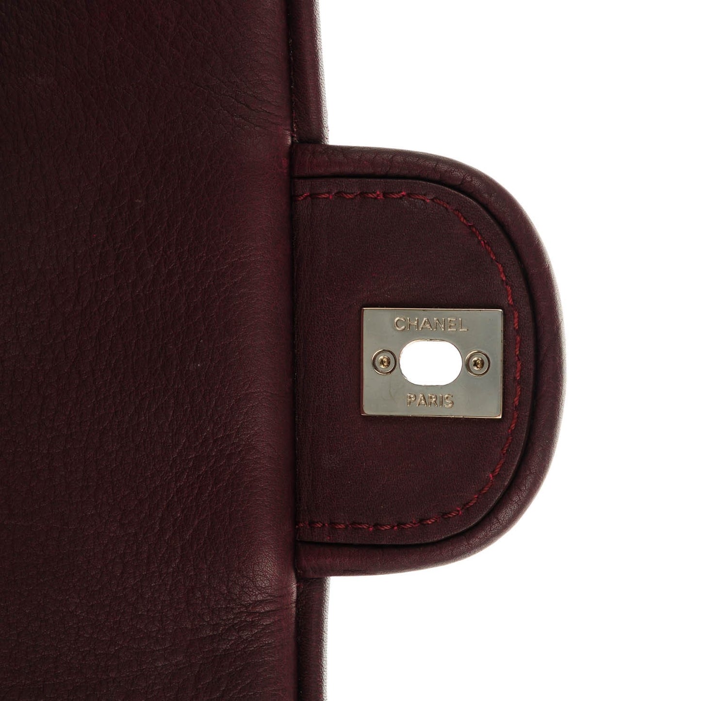 Calfskin Ultimate Stitch Flap Burgundy