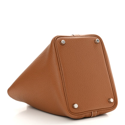 Hermes Taurillon Clemence Picotin Lock 18 PM Gold 4 of 11