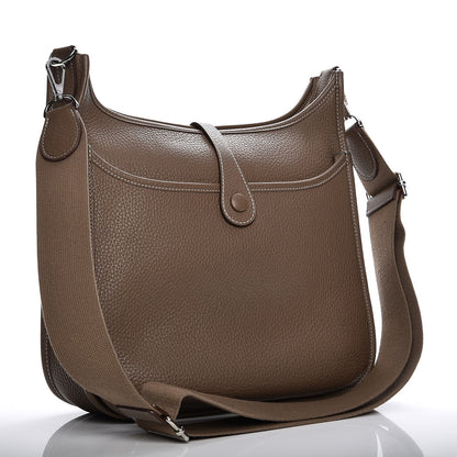 Hermes Taurillon Clemence Evelyne III PM Etoupe 3 of 13