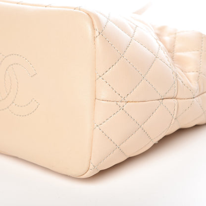 Chanel Lambskin Quilted Hobo Beige 11 of 12