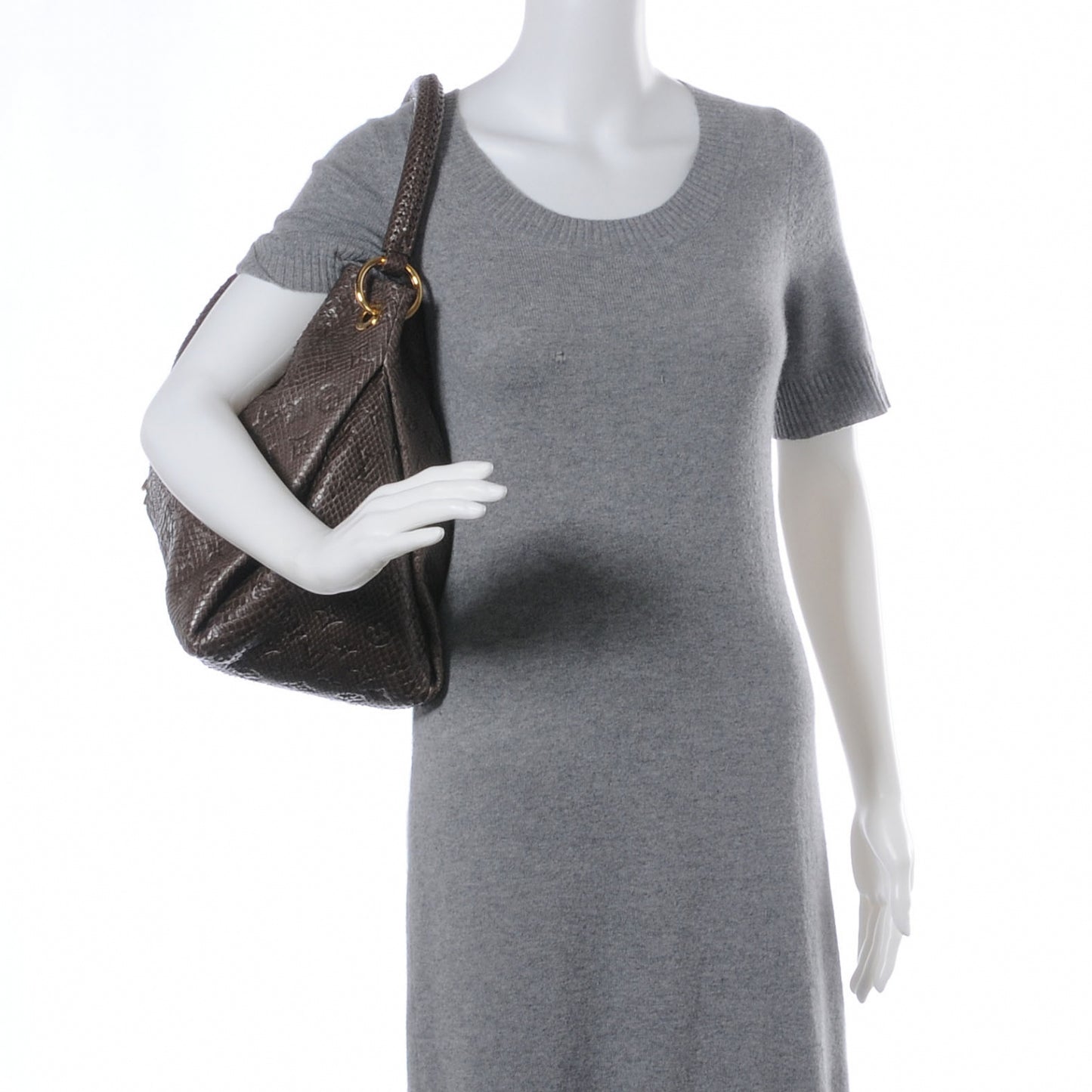 Python Embossed Monogram Artsy MM Gris