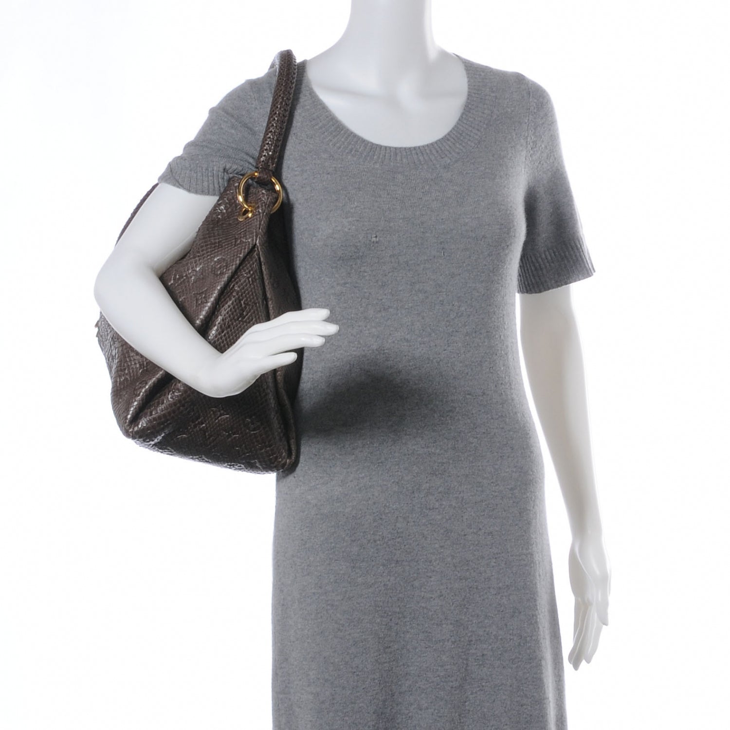 Louis Vuitton Python Embossed Monogram Artsy MM Gris 2 of 7
