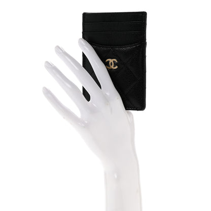 Chanel Caviar Quilted Vertical Card Holder Black 2 of 9