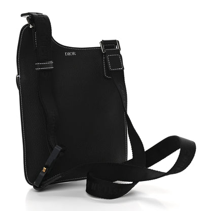 Christian Dior X KAWS Grained Calfskin Bee Saddle Pouch Black 3 of 9