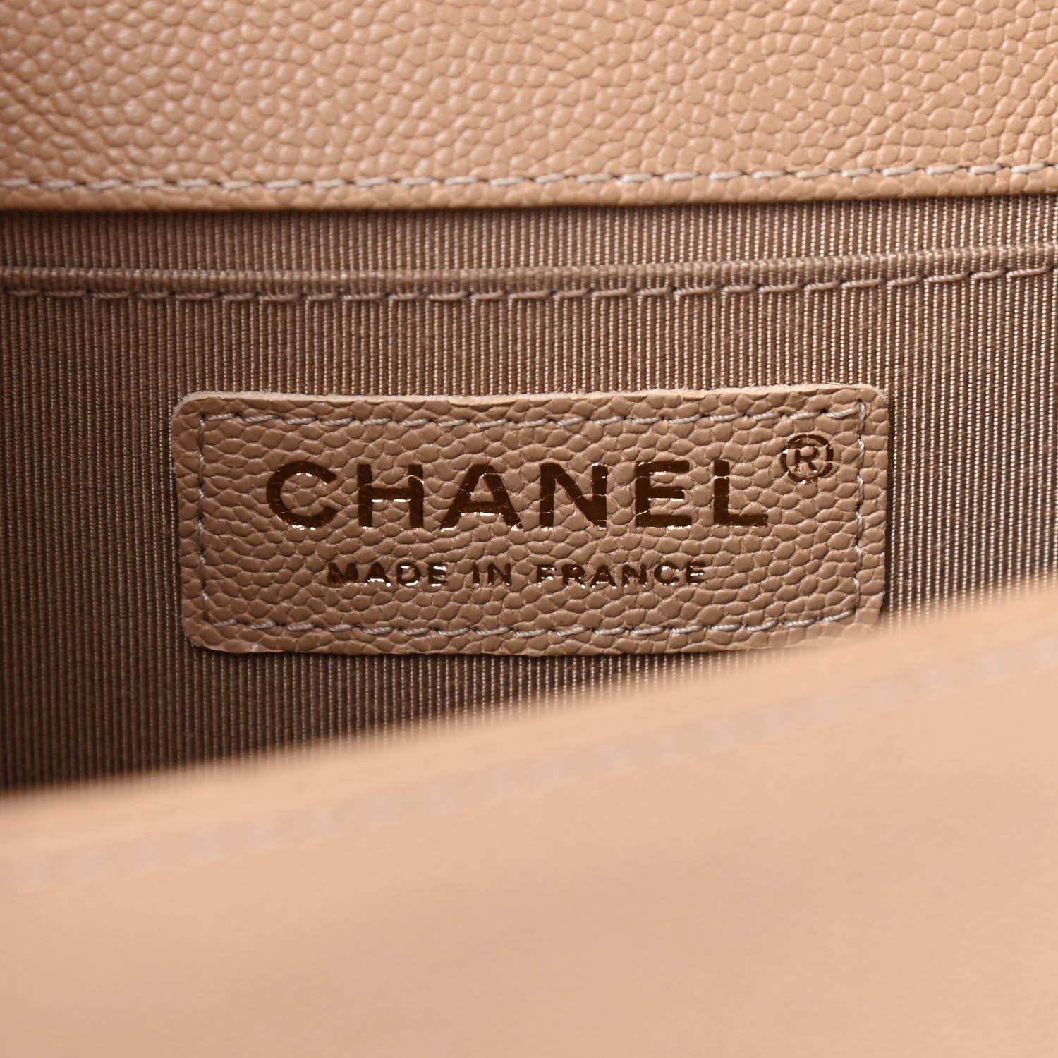 Chanel Caviar Quilted Small Boy Flap Beige 8 of 13