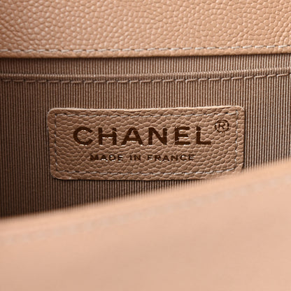 Chanel Caviar Quilted Small Boy Flap Beige 8 of 13