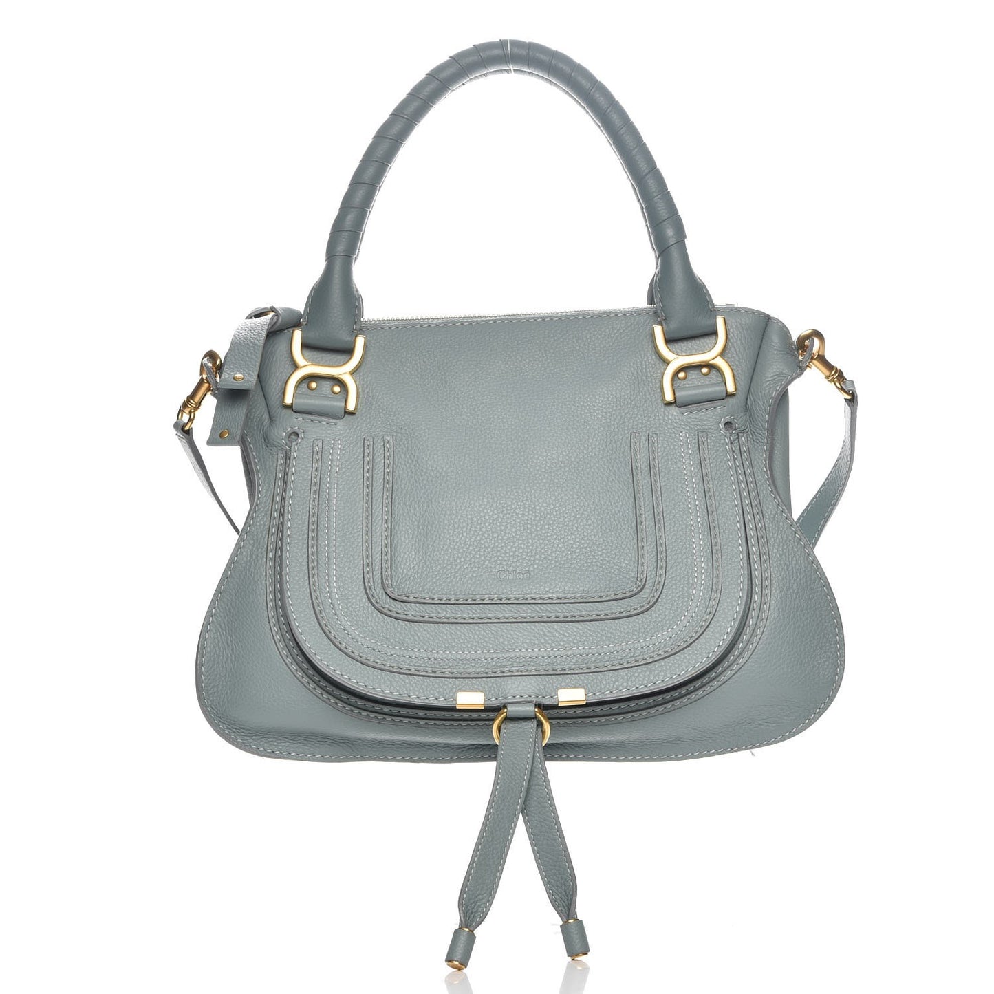 Calfskin Medium Marcie Satchel Cloudy Blue