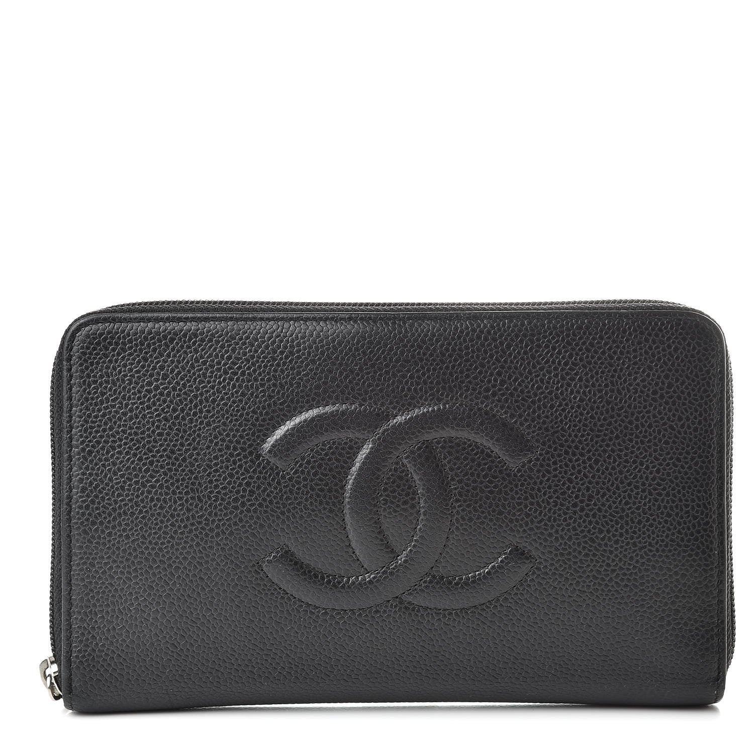 Chanel Caviar Large Timeless CC Zip Around Organizer Wallet Black 1 of 13
