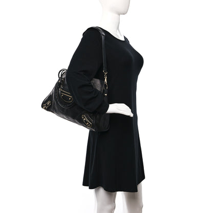 Balenciaga Chevre Gold Metallic Edge Hardware City Black 2 of 11