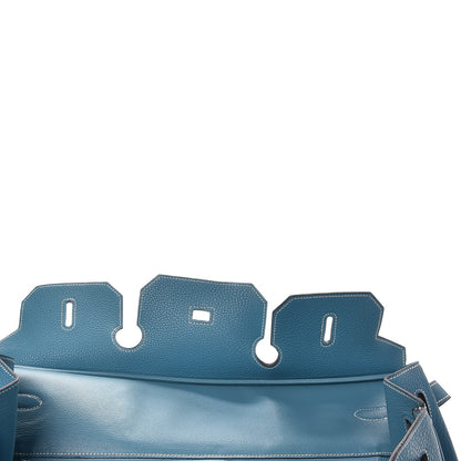 Hermes Taurillon Clemence Birkin 40 Blue Jean 14 of 28