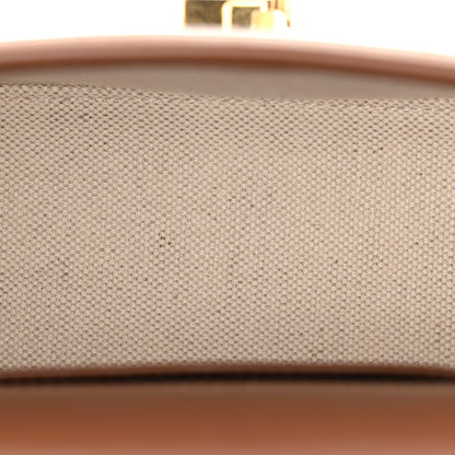 Saint Laurent Linen Calfskin Monogram Small Solferino Satchel Greggio Brick 5 of 10
