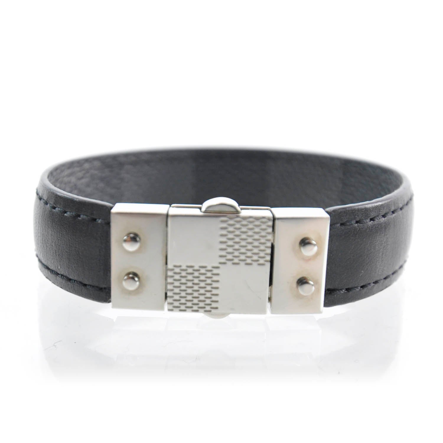 Louis Vuitton Damier Graphite Check It Reversible Bracelet 1 of 7