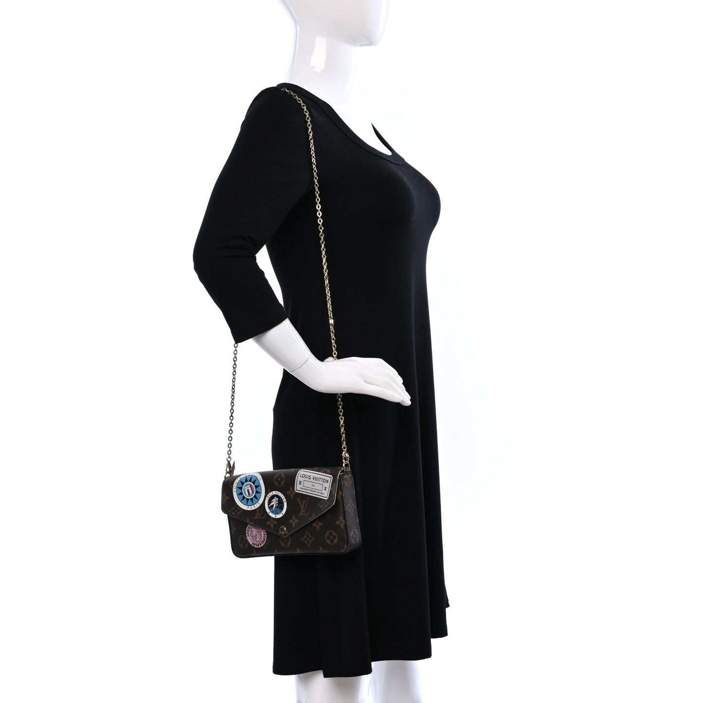 Monogram My LV World Tour Pochette Felicie Chain Wallet Rose Ballerine