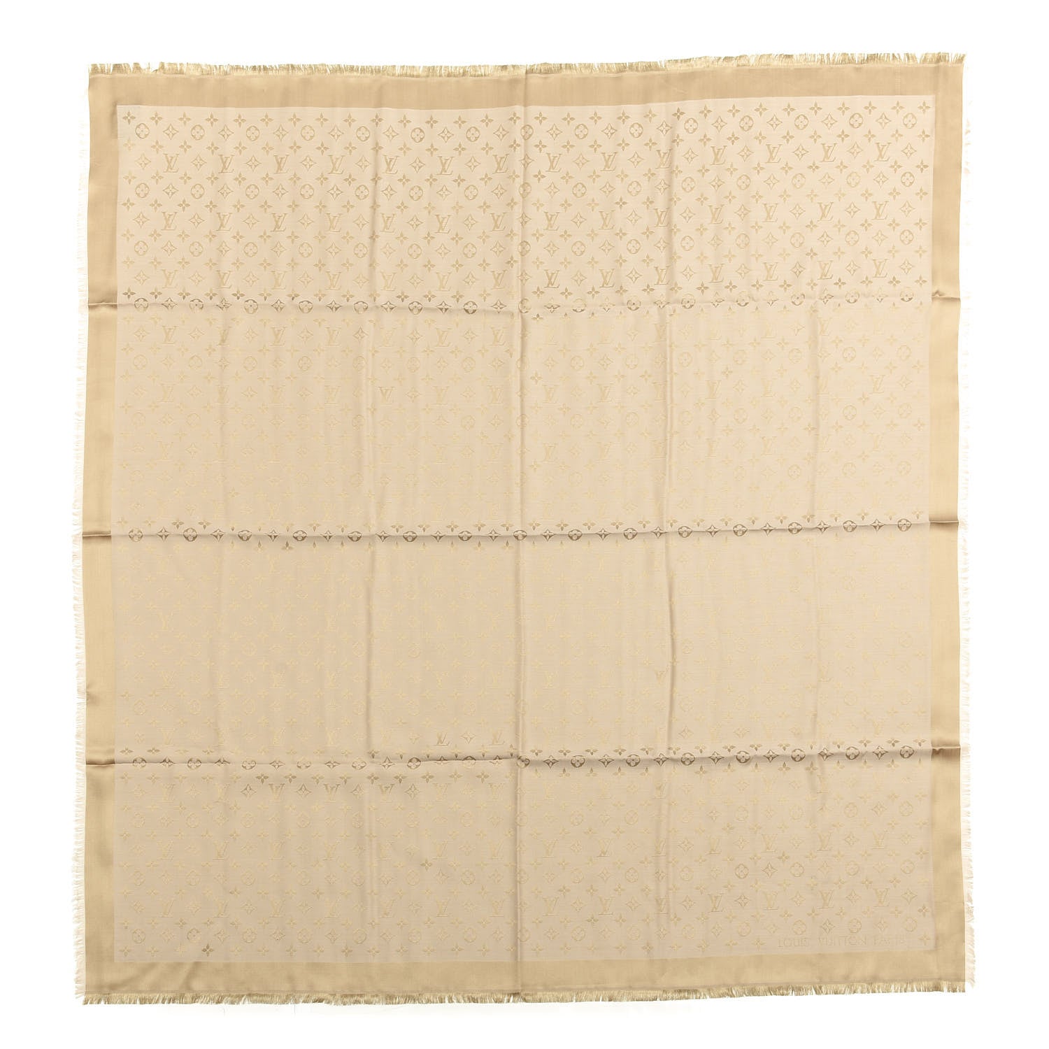 Louis Vuitton Silk Wool Monogram Denim Shawl Rose 1 of 2