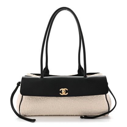 Chanel Grained Calfskin Boucle Urban Essentials Small Shopping Bag Ecru Black 1 of 10