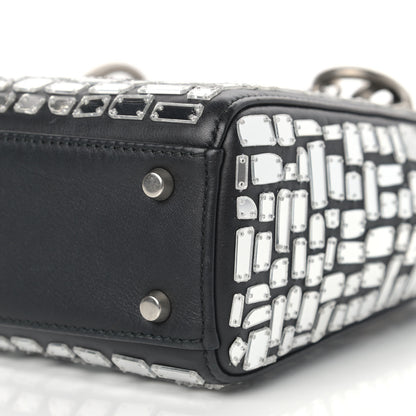 Christian Dior Smooth Calfskin Embroidered Mini Mosaic of Mirrors Lady Dior Black 9 of 11