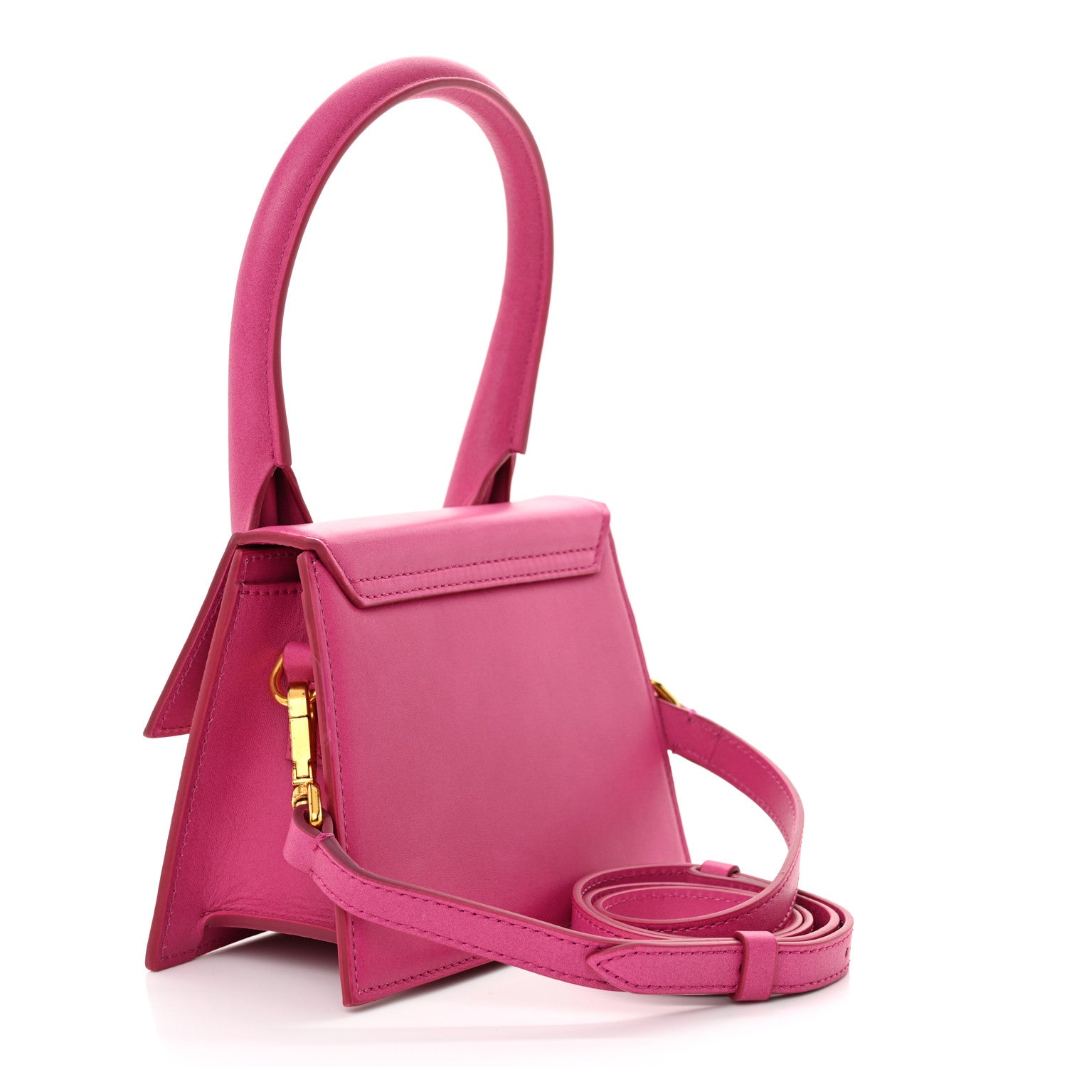 Jacquemus Calfskin Le Chiquito Moyen Dark Pink 3 of 10