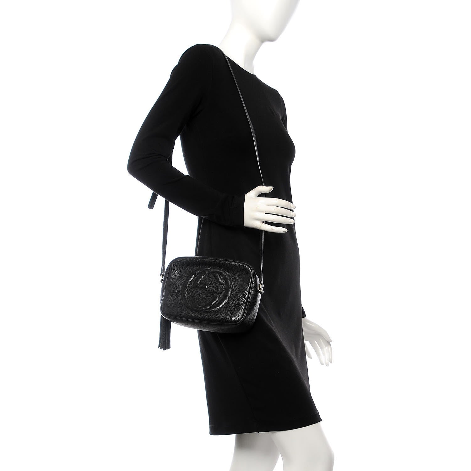 Gucci Pebbled Calfskin Small Soho Disco Bag Black 2 of 8