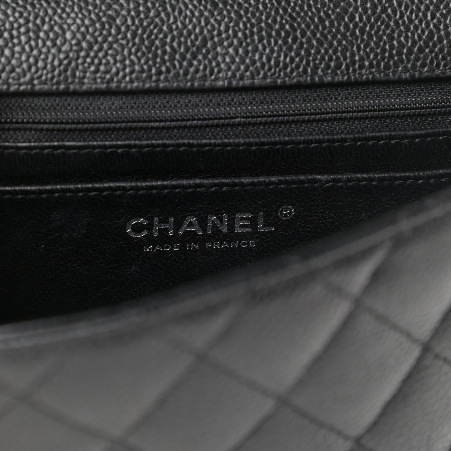 Caviar Quilted Mini Square Flap Black