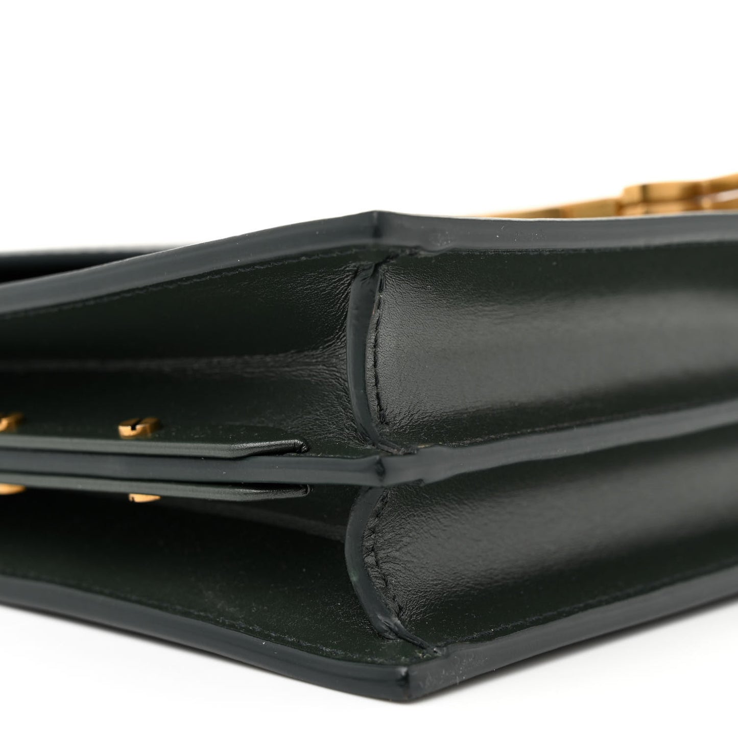 Smooth Calfskin Monogram Cassandra Clasp Bag Dark Green
