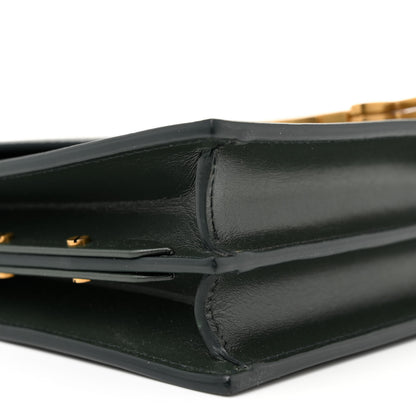 Saint Laurent Smooth Calfskin Monogram Cassandra Clasp Bag Dark Green 9 of 13