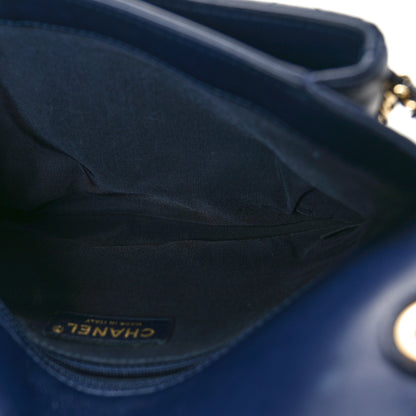Chanel Lambskin Quilted Large CC Unchained Crossbody Navy 5 of 13
