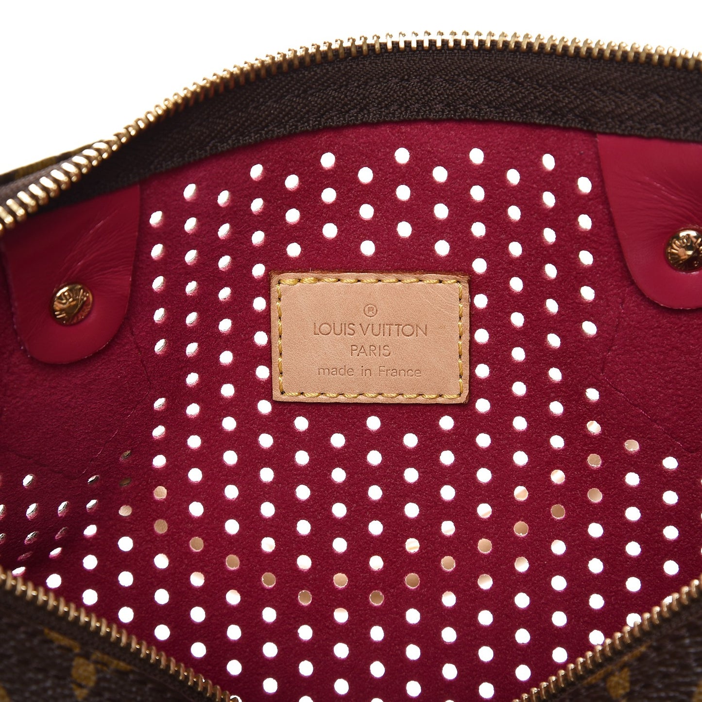Monogram Perforated Speedy 30 Fuchsia