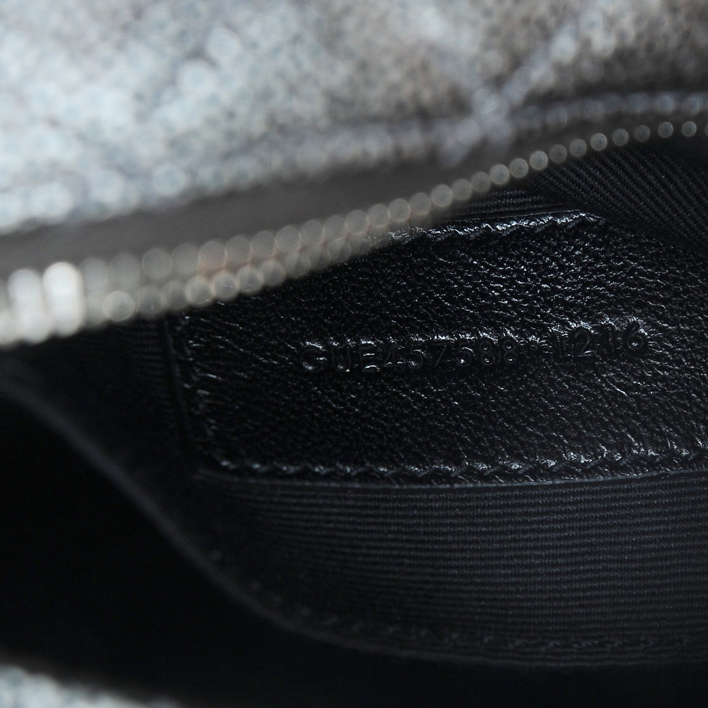Metallic Grain De Poudre Y Quilted Monogram Mini Loulou Camera Bag Gun Metal