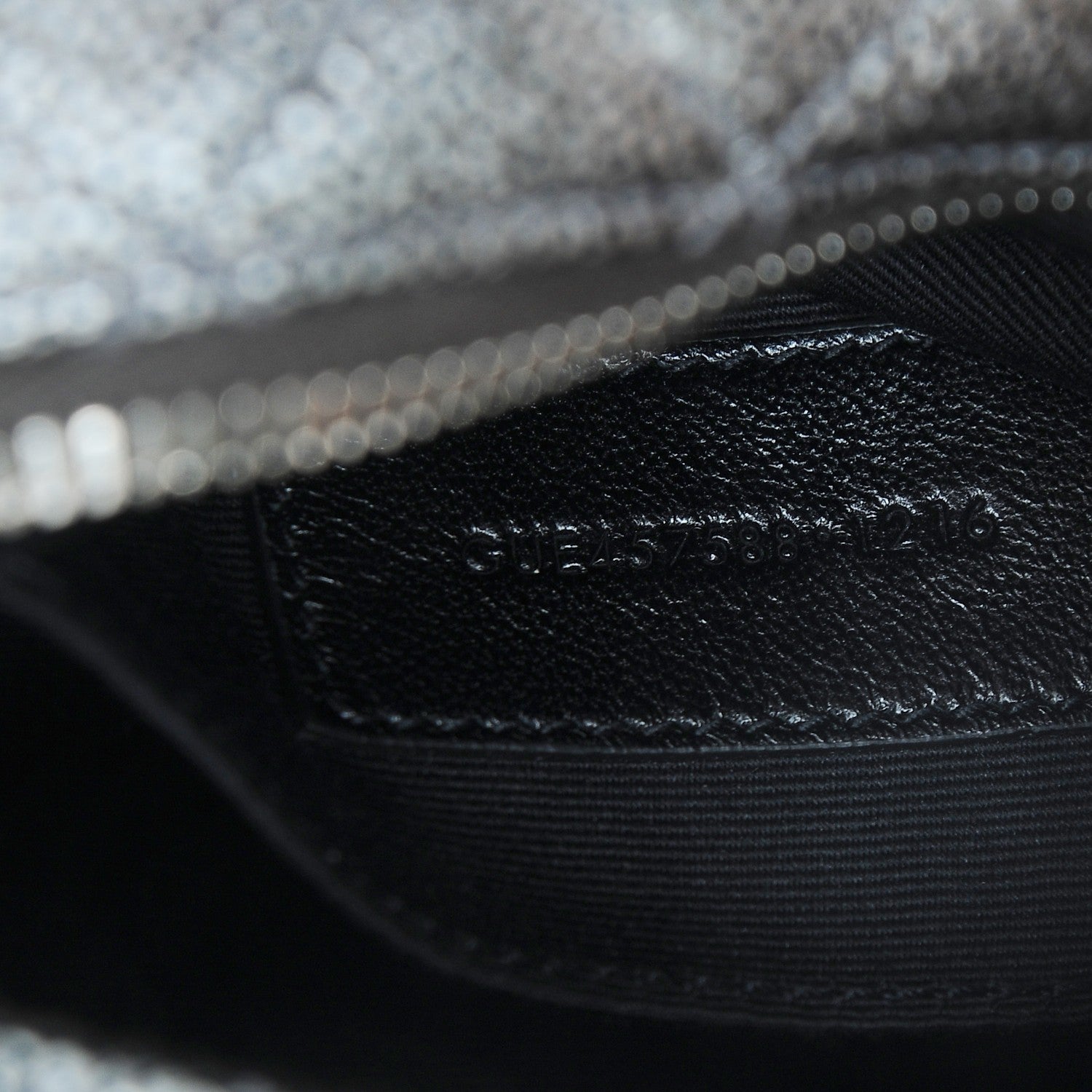 Saint Laurent Metallic Grain De Poudre Y Quilted Monogram Mini Loulou Camera Bag Gun Metal 6 of 7