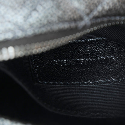 Saint Laurent Metallic Grain De Poudre Y Quilted Monogram Mini Loulou Camera Bag Gun Metal 6 of 7