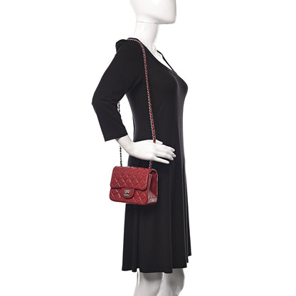 Chanel Caviar Quilted Mini Square Flap Red 2 of 10