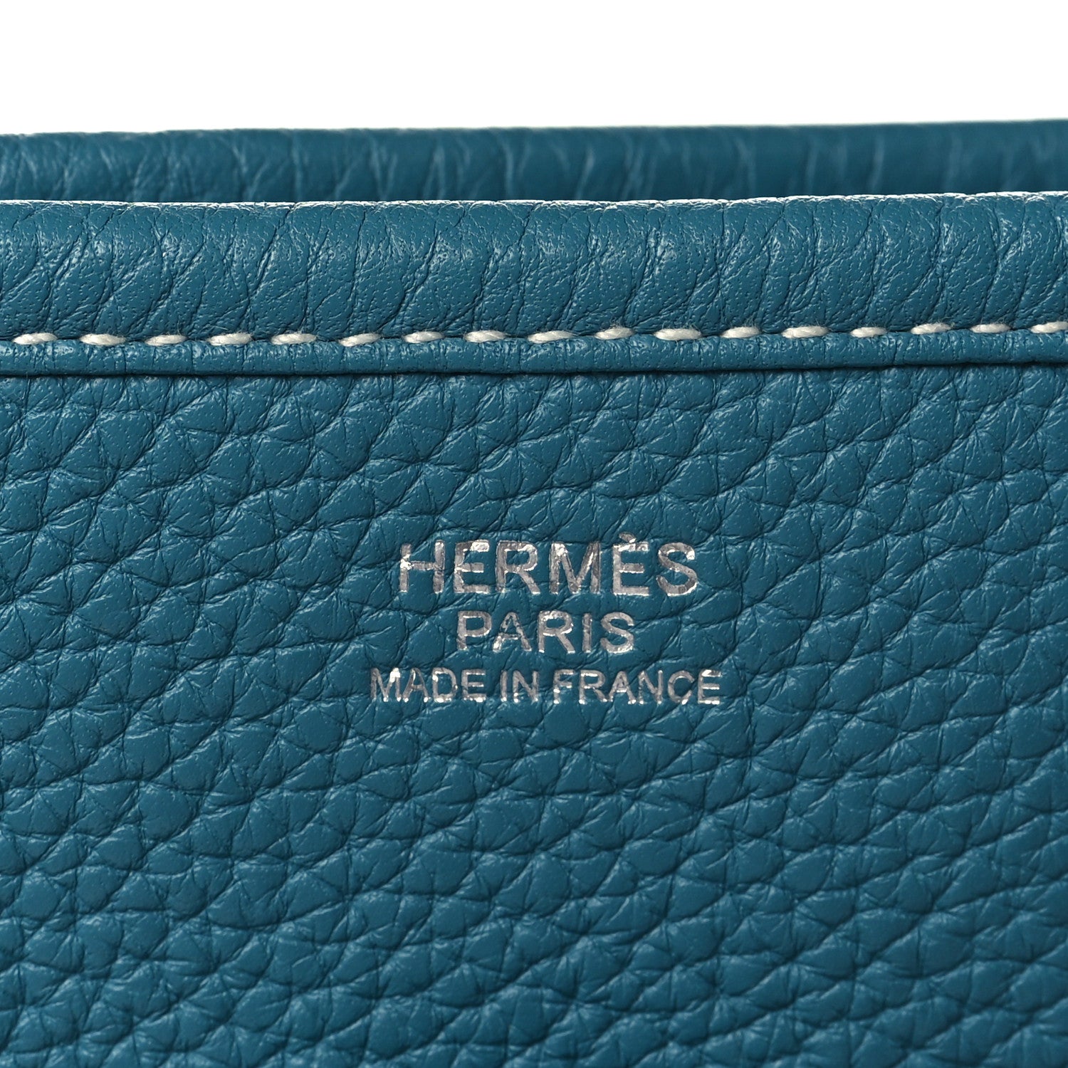 Hermes Taurillon Clemence Evelyne III PM Blue Jean 6 of 9