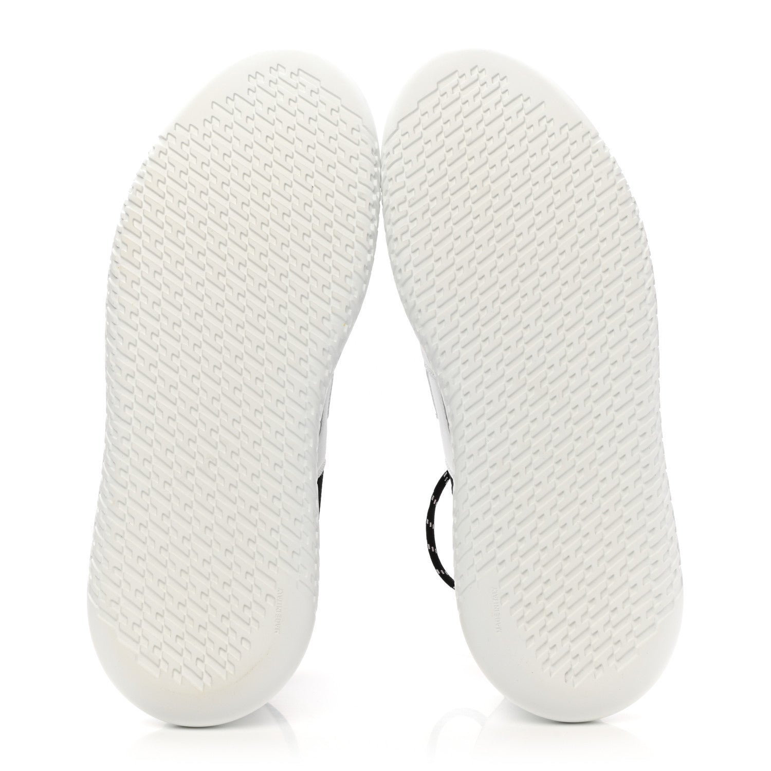 Hermes Technical Canvas Calfskin Mens Duel Sneakers 45 White Black 5 of 8