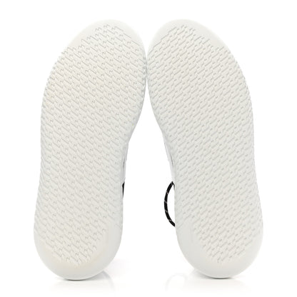 Hermes Technical Canvas Calfskin Mens Duel Sneakers 45 White Black 5 of 8