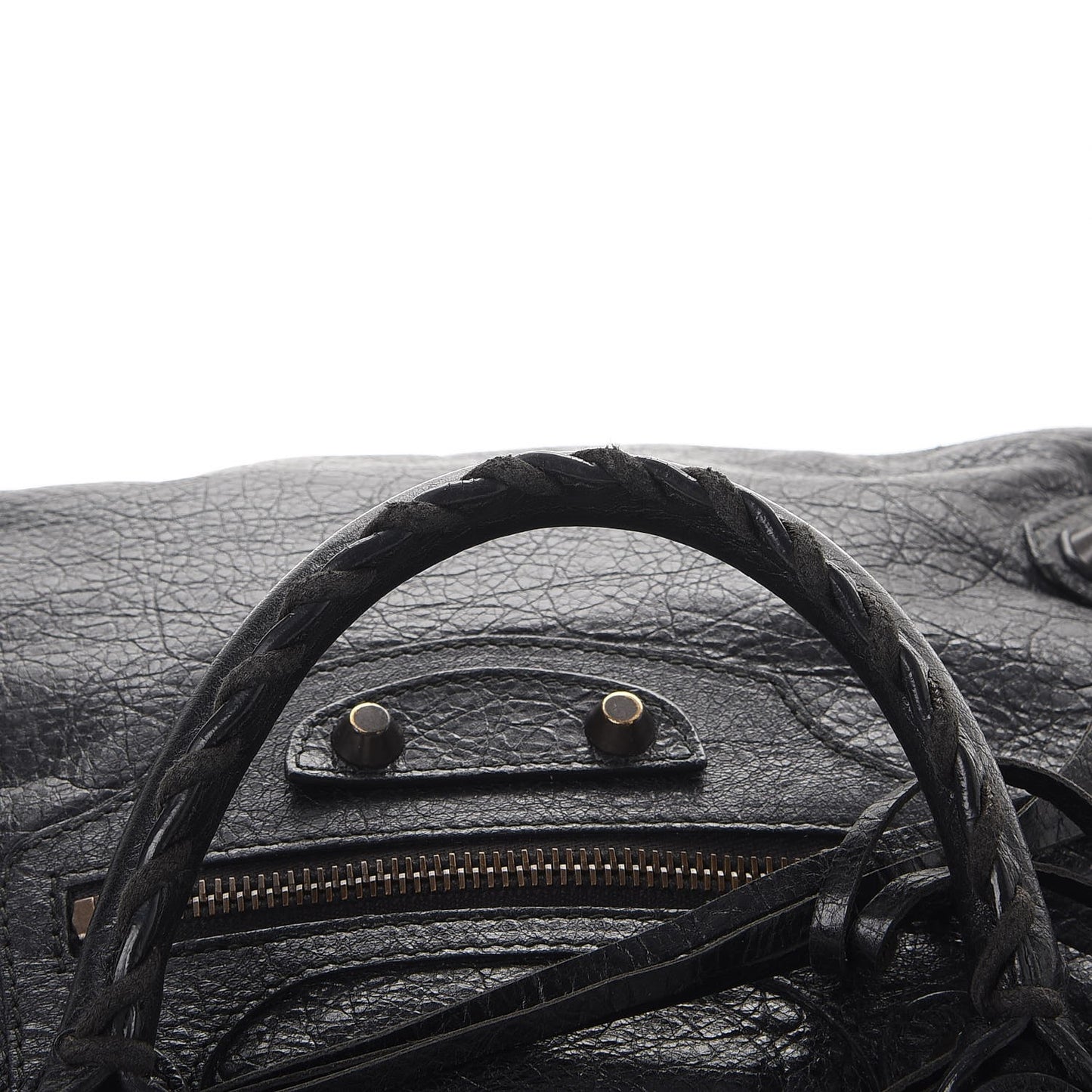 Agneau Classic Hardware Bowling Bag Black