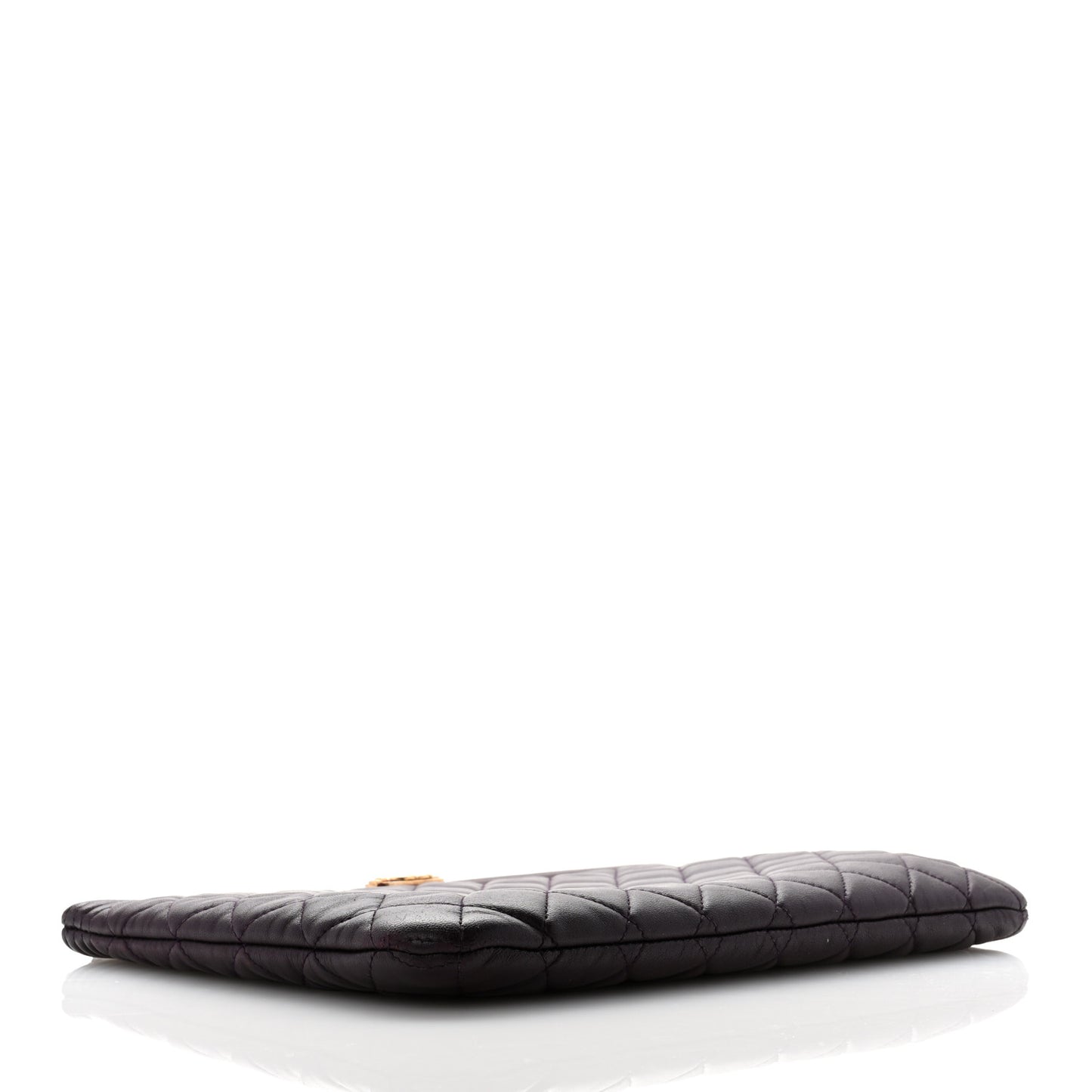 Lambskin Quilted Medium Boy Cosmetic Case Purple
