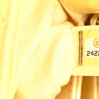 Chanel Caviar Quilted Mini Coco Handle Flap Yellow 6 of 10